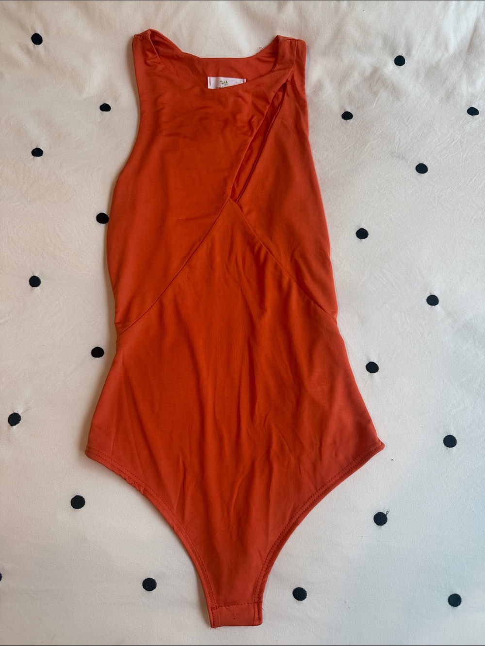 Sleeveless Women’s Bodysuit in Burnt Orange - Brand Unknown
